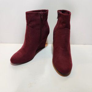 Christian Siriano Faux Suede Wedge Booties